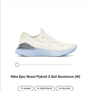 Nike Epic React flynit 2 Sail Aluminum